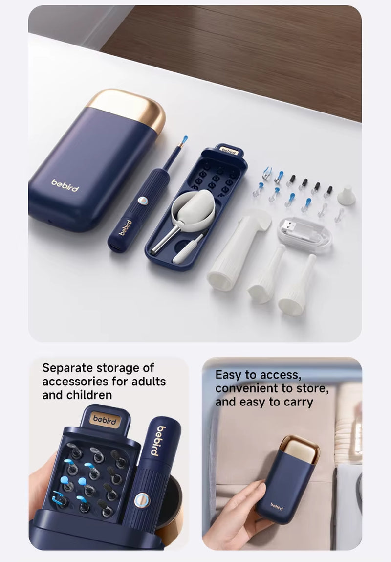 2025 Xiao'Mi Earsight Plus I35R HD Visual Ear Cleaner with Wireless Endoscope Camera and Clipable Tweezers