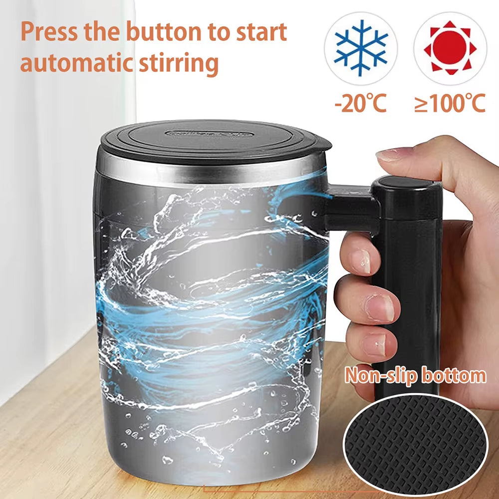 Self Stirring Mug Coffee Cup Rechargeable Automatic Magnetic Stirring Coffee Mug Auto Self Mixing Stainless Steel Cup