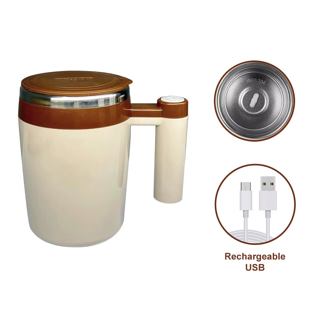 Self Stirring Mug Coffee Cup Rechargeable Automatic Magnetic Stirring Coffee Mug Auto Self Mixing Stainless Steel Cup