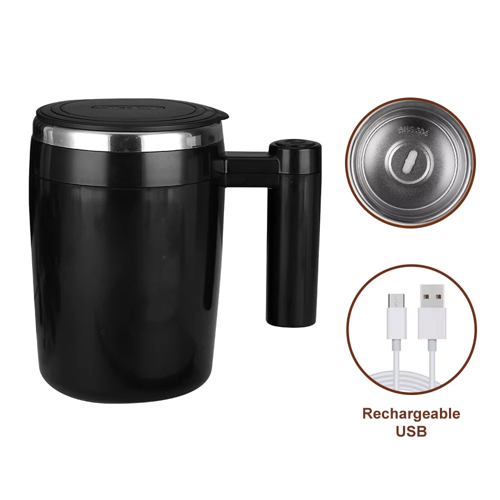 Self Stirring Mug Coffee Cup Rechargeable Automatic Magnetic Stirring Coffee Mug Auto Self Mixing Stainless Steel Cup